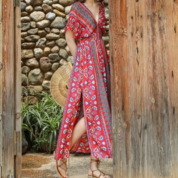 Aly Daly Midi Boho Dress size Small - Picture 1 of 6